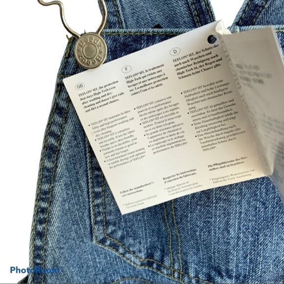 Beedz Bib Overalls Denim Long Pant Youth Medium Wash Adjustable Straps Size 5 - Picture 6 of 15